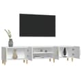 Miniatyrbillede 6 af 6: vidaXL tv-bord 180x31,5x40 cm konstrueret træ hvid -  TV-møbler