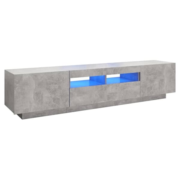 vidaXL TV-taso LED-valoilla betoninharmaa 180x35x40 cm -  TV-tasot