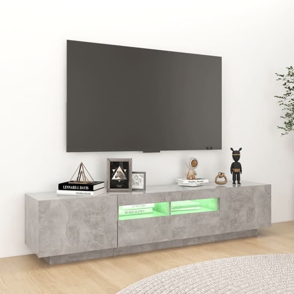 vidaXL TV-taso LED-valoilla betoninharmaa 180x35x40 cm -  TV-tasot