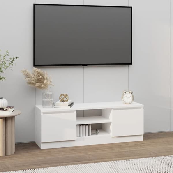 vidaXL TV-taso ovella valkoinen 102x30x36 cm -  TV-tasot