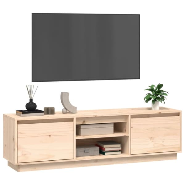 vidaXL tv-bord 140x35x40 cm massivt fyrretræ -  TV-møbler