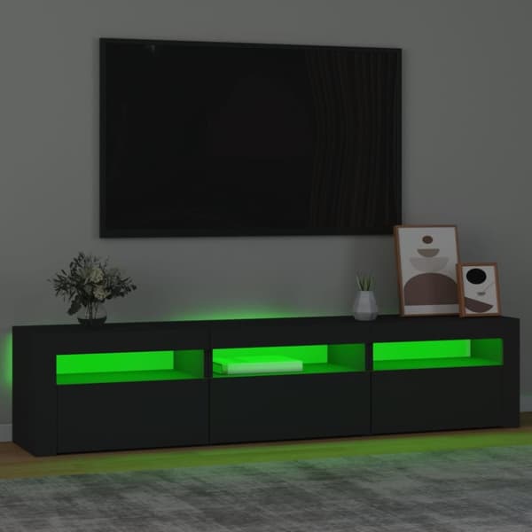 vidaXL TV-taso LED-valoilla musta 180x35x40 cm - TV-tasot