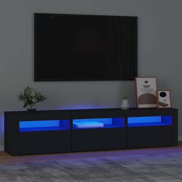 vidaXL TV-taso LED-valoilla musta 180x35x40 cm - TV-tasot