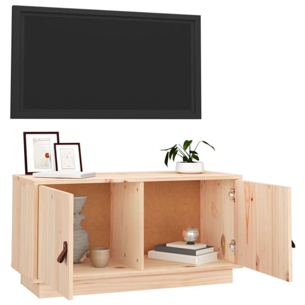 vidaXL tv-bord 80x34x40 cm massivt fyrretræ -  TV-møbler