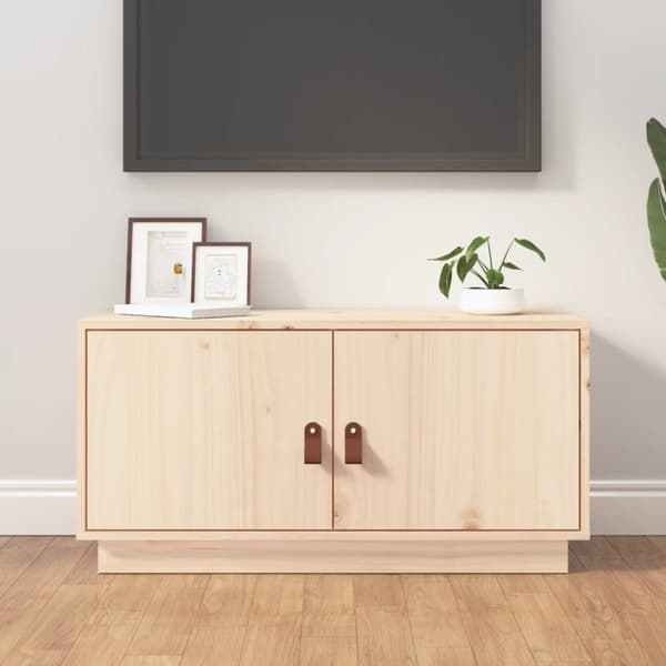 vidaXL tv-bord 80x34x40 cm massivt fyrretræ -  TV-møbler