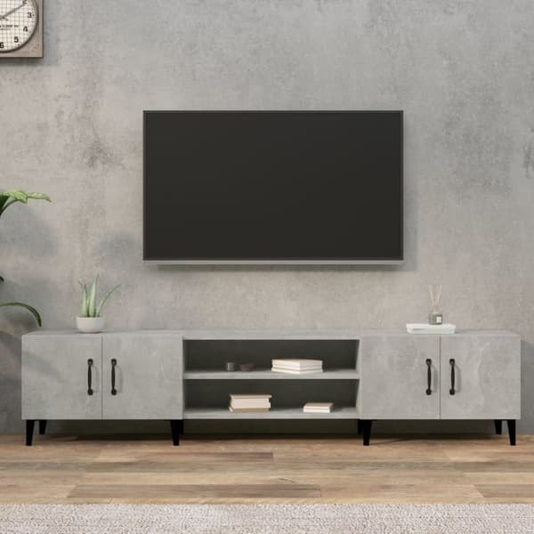 vidaXL TV-taso betoninharmaa 180x31,5x40 cm tekninen puu -  TV-tasot