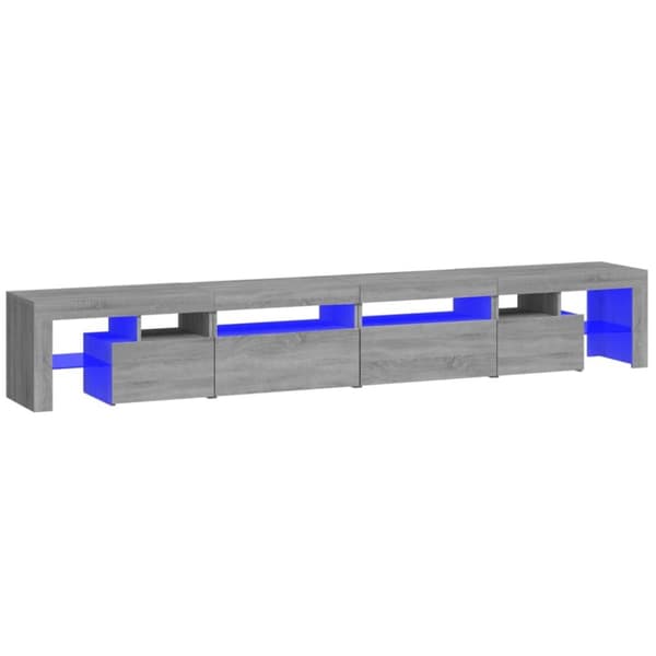vidaXL TV-taso LED-valoilla harmaa Sonoma 260x36,5x40 cm - TV-tasot