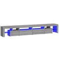 Pikkukuva 3 / 6: vidaXL TV-taso LED-valoilla harmaa Sonoma 260x36,5x40 cm -  TV-tasot