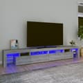 Pikkukuva 1 / 6: vidaXL TV-taso LED-valoilla harmaa Sonoma 260x36,5x40 cm -  TV-tasot