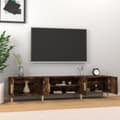 Miniatyrbild 4 av 6: vidaXL TV-skåp rökfärgad ek 180x31,5x40 cm konstruerat trä -  TV-bänkar
