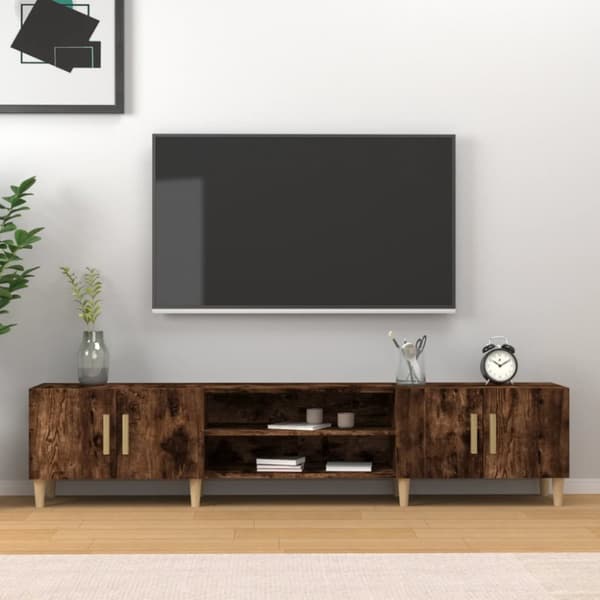 vidaXL TV-skåp rökfärgad ek 180x31,5x40 cm konstruerat trä -  TV-bänkar