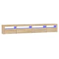 Pikkukuva 3 / 6: vidaXL TV-taso LED-valoilla Sonoma-tammi 270x35x40 cm -  TV-tasot