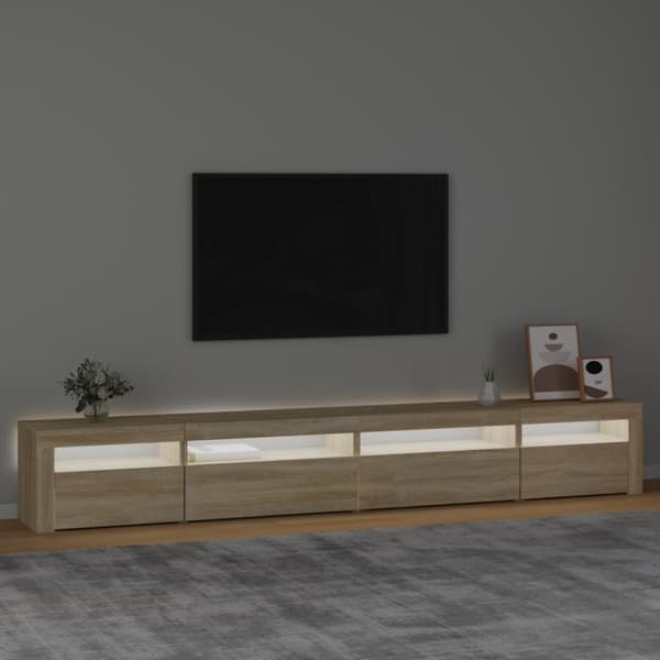 vidaXL TV-taso LED-valoilla Sonoma-tammi 270x35x40 cm - TV-tasot