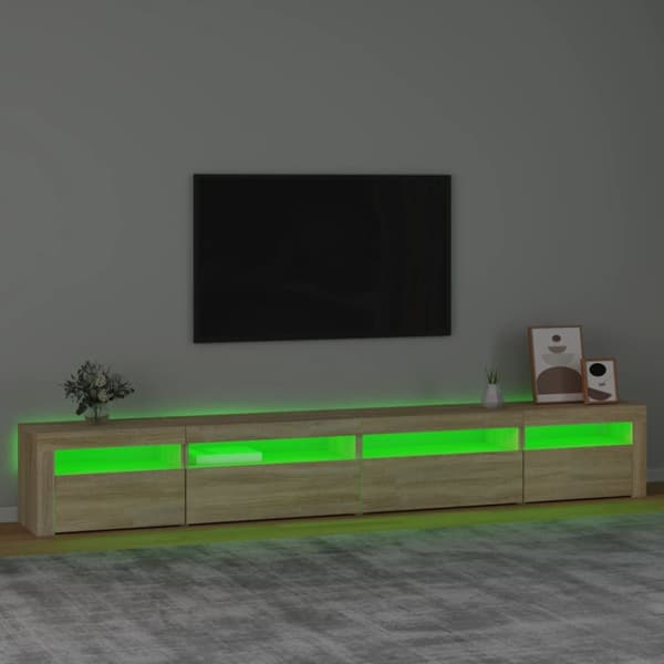 vidaXL TV-taso LED-valoilla Sonoma-tammi 270x35x40 cm - TV-tasot