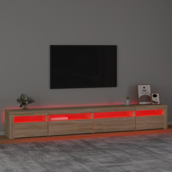 vidaXL TV-taso LED-valoilla Sonoma-tammi 270x35x40 cm - TV-tasot