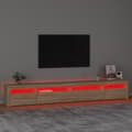 Pikkukuva 6 / 6: vidaXL TV-taso LED-valoilla Sonoma-tammi 270x35x40 cm -  TV-tasot