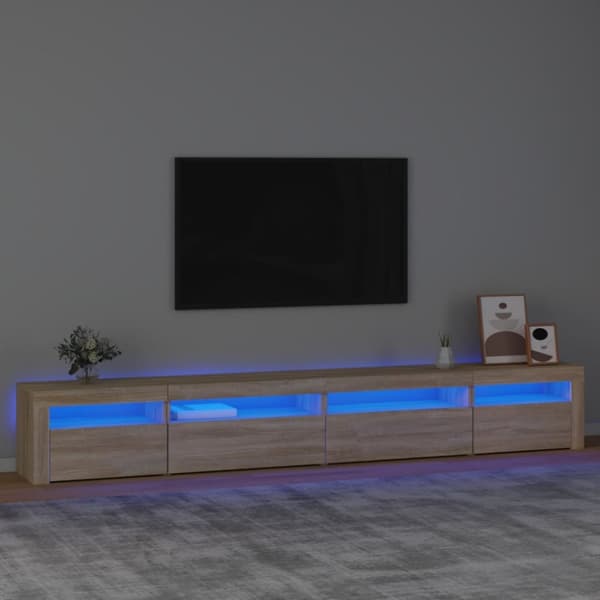 vidaXL TV-taso LED-valoilla Sonoma-tammi 270x35x40 cm -  TV-tasot