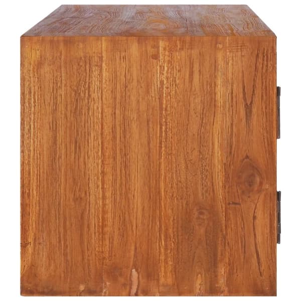 vidaXL Väggmonterad TV-bänk 180x30x30 cm massiv teak - TV-bänkar
