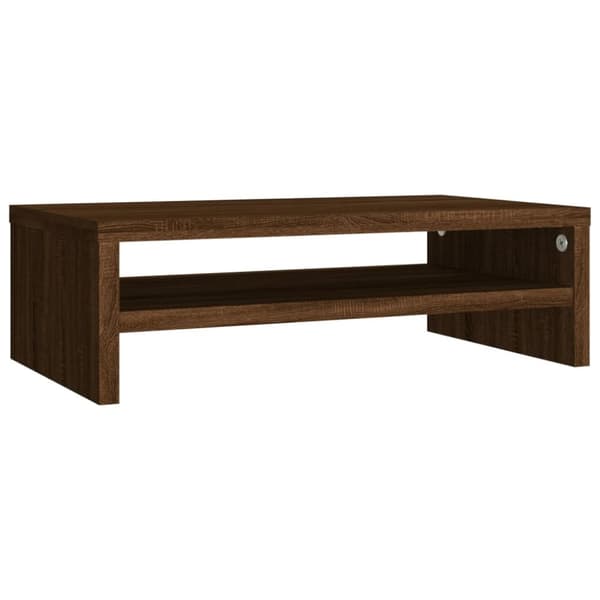 vidaXL skærmstander 42x24x13 cm konstrueret træ brun egetræsfarve -  TV-møbler