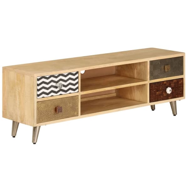 vidaXL tv-skab massivt mangotræ 120 x 30 x 40 cm -  TV-møbler