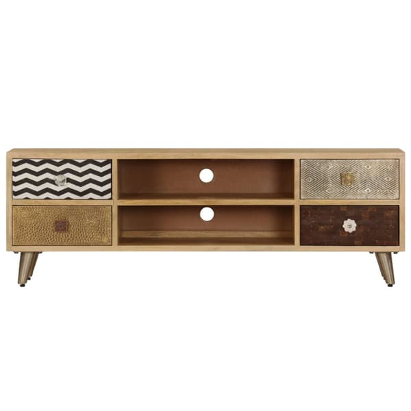 vidaXL tv-skab massivt mangotræ 120 x 30 x 40 cm -  TV-møbler