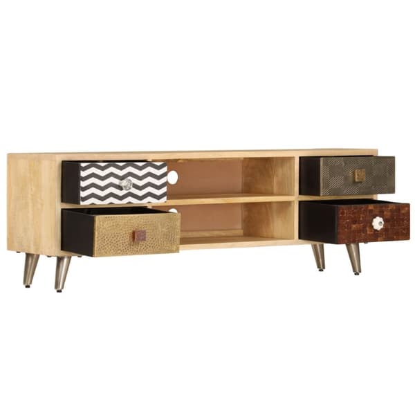 vidaXL tv-skab massivt mangotræ 120 x 30 x 40 cm -  TV-møbler