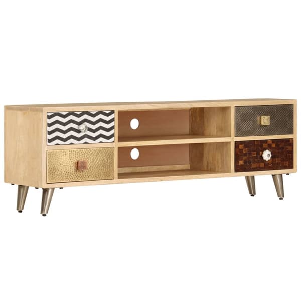 vidaXL tv-skab massivt mangotræ 120 x 30 x 40 cm -  TV-møbler