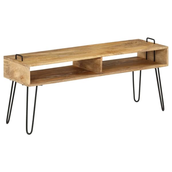 vidaXL tv-bord i massivt mangotræ 110 x 35 x 45 cm - TV-møbler