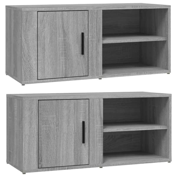 vidaXL Tv-bänk grå sonoma 80x31,5x36 cm konstruerat trä -  TV-bänkar