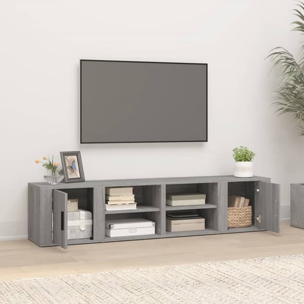 vidaXL Tv-bänk grå sonoma 80x31,5x36 cm konstruerat trä -  TV-bänkar