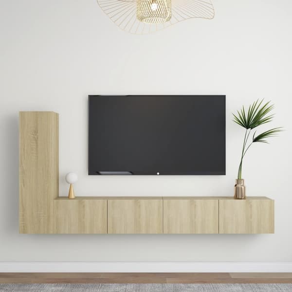 vidaXL tv-skabe 3 dele spånplade sonoma-eg - TV-møbler