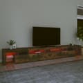 Miniatyrbild 6 av 6: vidaXL Tv-bänk med LED-belysning Rökfärgad ek 290x36,5x40 cm -  TV-bänkar