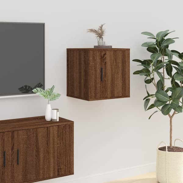 vidaXL Väggmonterad tv-bänk brun ek 40x34,5x40 cm - TV-bänkar