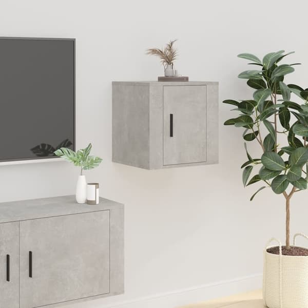 vidaXL Väggmonterade tv-skåp 2 st betonggrå 40x34,5x40 cm -  TV-bänkar