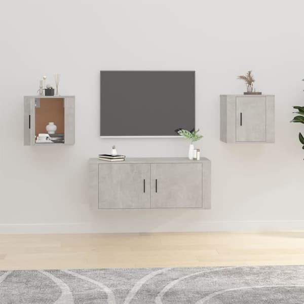 vidaXL Väggmonterade tv-skåp 2 st betonggrå 40x34,5x40 cm -  TV-bänkar