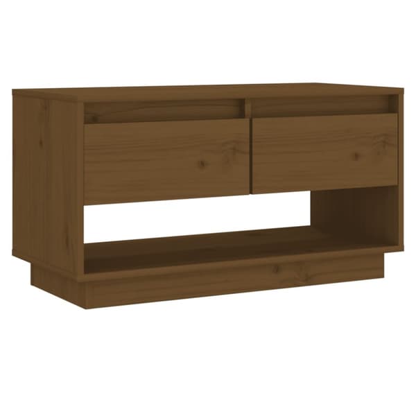 vidaXL Tv-bänk honungsbrun 74x34x40 cm massiv furu -  TV-bänkar