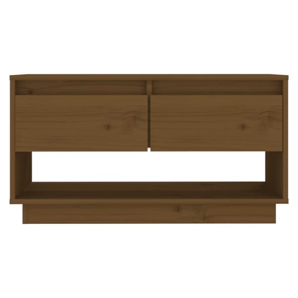 vidaXL Tv-bänk honungsbrun 74x34x40 cm massiv furu - TV-bänkar