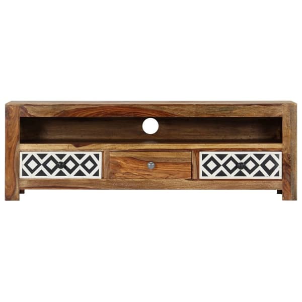 vidaXL TV-bänk 120x30x40 cm massivt sheshamträ -  TV-bänkar