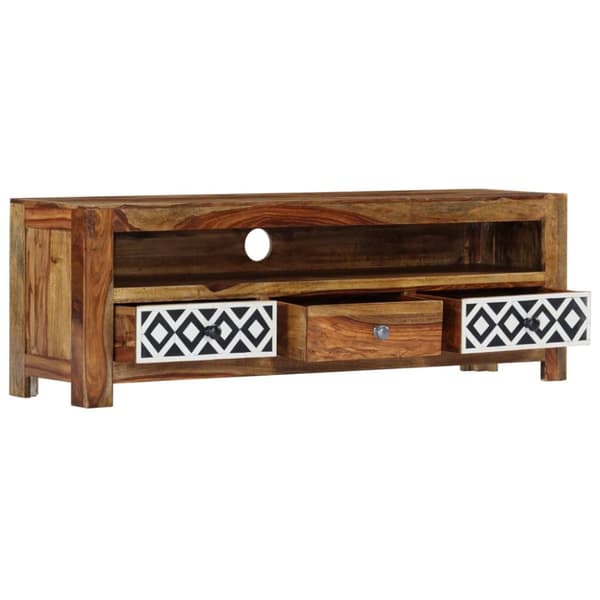 vidaXL TV-bänk 120x30x40 cm massivt sheshamträ -  TV-bänkar