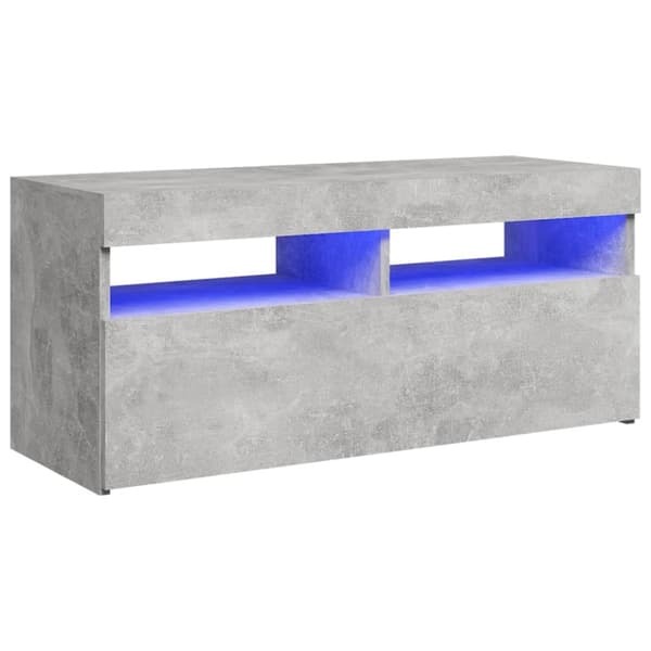 vidaXL TV-taso LED-valoilla betoninharmaa 90x35x40 cm -  TV-tasot