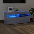 Pikkukuva 1 / 6: vidaXL TV-taso LED-valoilla betoninharmaa 90x35x40 cm -  TV-tasot