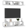 Miniatyrbillede 4 af 6: vidaXL tv-skabe 4 stk. 80x30x30 cm konstrueret træ hvid -  TV-møbler