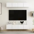 Miniatyrbillede 1 af 6: vidaXL tv-skabe 4 stk. 80x30x30 cm konstrueret træ hvid -  TV-møbler