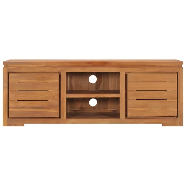 vidaXL TV-bänk 110x30x40 cm massiv teak -  TV-bänkar