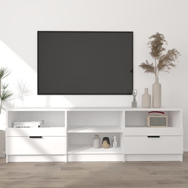 vidaXL Tv-bänk vit 150x33,5x45 cm konstruerat trä -  TV-bänkar