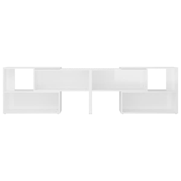 vidaXL tv-skab 149x30x52 cm spånplade hvid højglans - TV-møbler