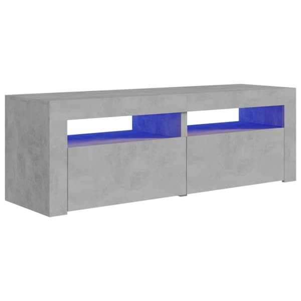 vidaXL TV-bänk med LED-belysning betonggrå 120x35x40 cm - TV-bänkar