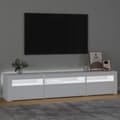 Pikkukuva 4 / 6: vidaXL TV-taso LED-valoilla valkoinen 195x35x40 cm -  TV-tasot