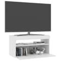 Miniatyrbild 4 av 6: vidaXL Tv-bänk med LED-belysning vit 75x35x40 cm -  TV-bänkar
