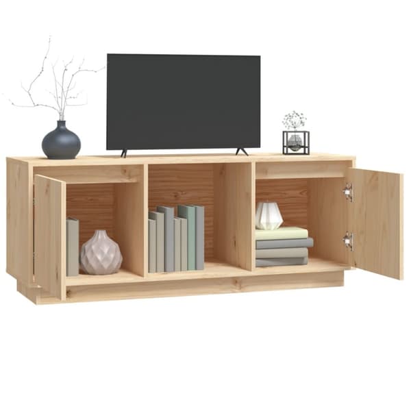 vidaXL tv-bord 110,5x35x44 cm massivt fyrretræ - TV-møbler